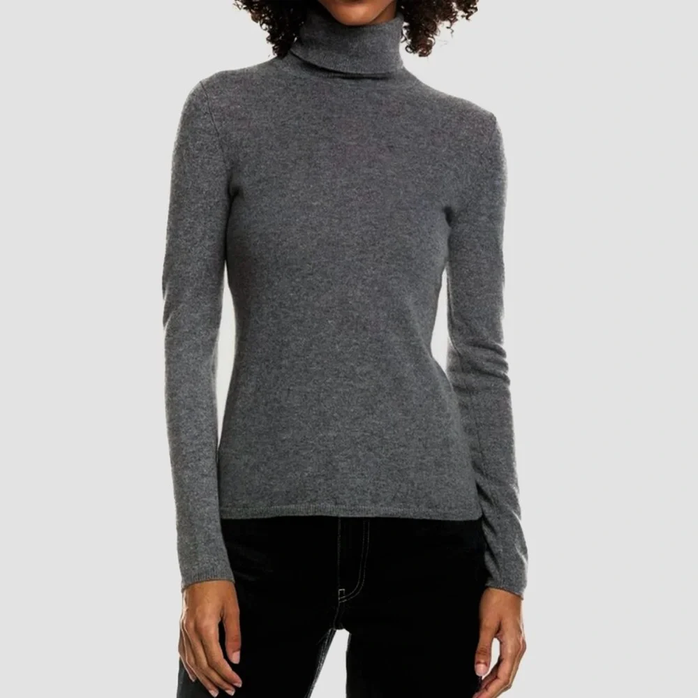 incashmere gray turtleneck - Picture 1 of 5
